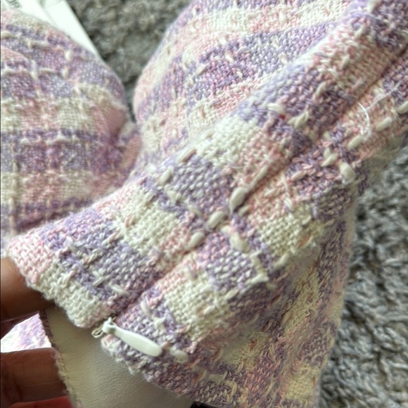 NWT Zara Purple, White, Pink tweed Bustier corset Top - Picture 3 of 8